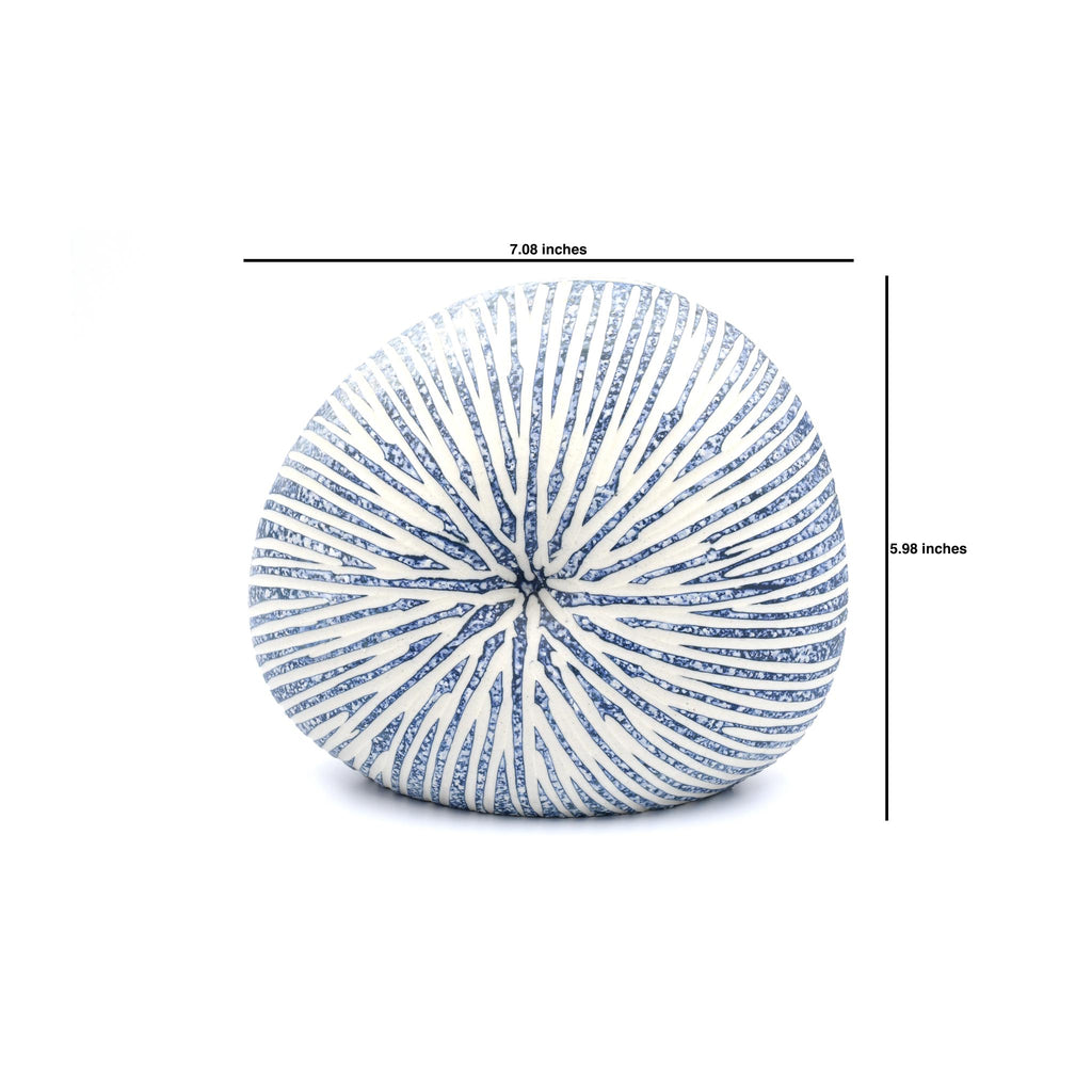 Diva Round Vase - Textured Blue Striations - dimensions