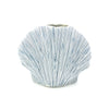 Shell Vase - White with Blue Lines