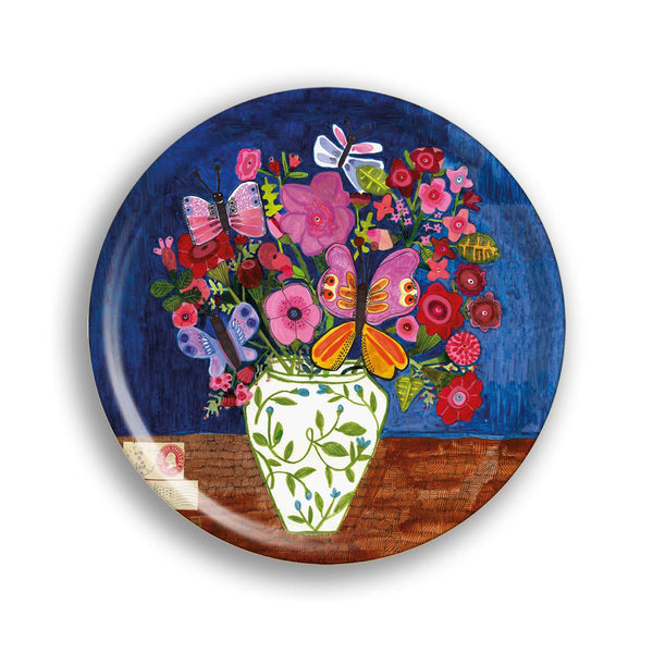Birch Wood Tray - Large - Butterfly Flowers