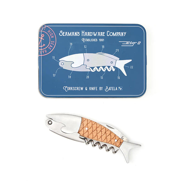 Fish-Shaped Pocket Knife - Etched - packaging