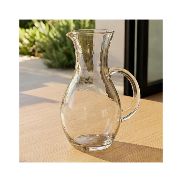 Pebble Glass Teardrop Pitcher