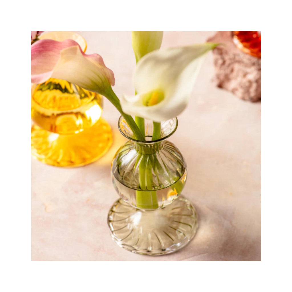 Nalia Glass Bud Vases - Parakeet in use