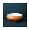 Mango Wood & White Enamel Footed Bowl