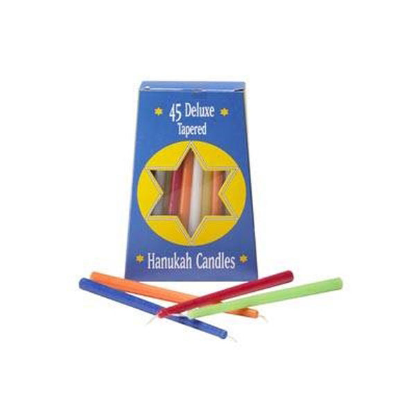 Hanukkah Candles Set of 45 - Rainbow Colors