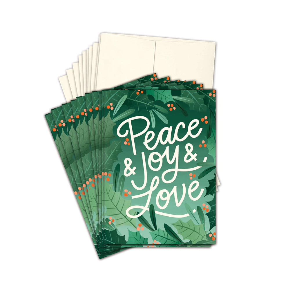 Biely & Shoaf Boxed Holiday Cards - Peace & Joy & Love