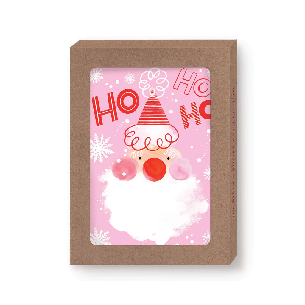 Biely & Shoaf Boxed Holiday Cards - Pink Santa - packaging