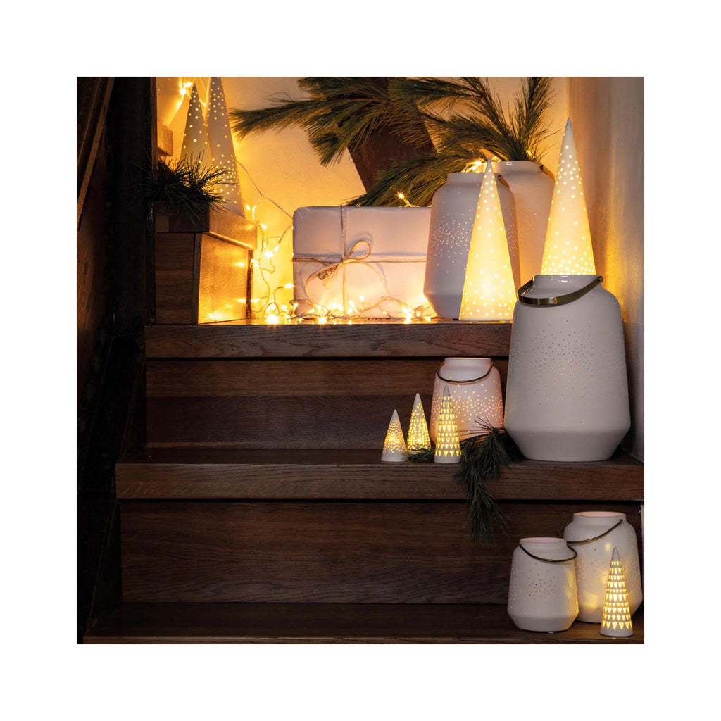 Porcelain LED Fir Trees - on display