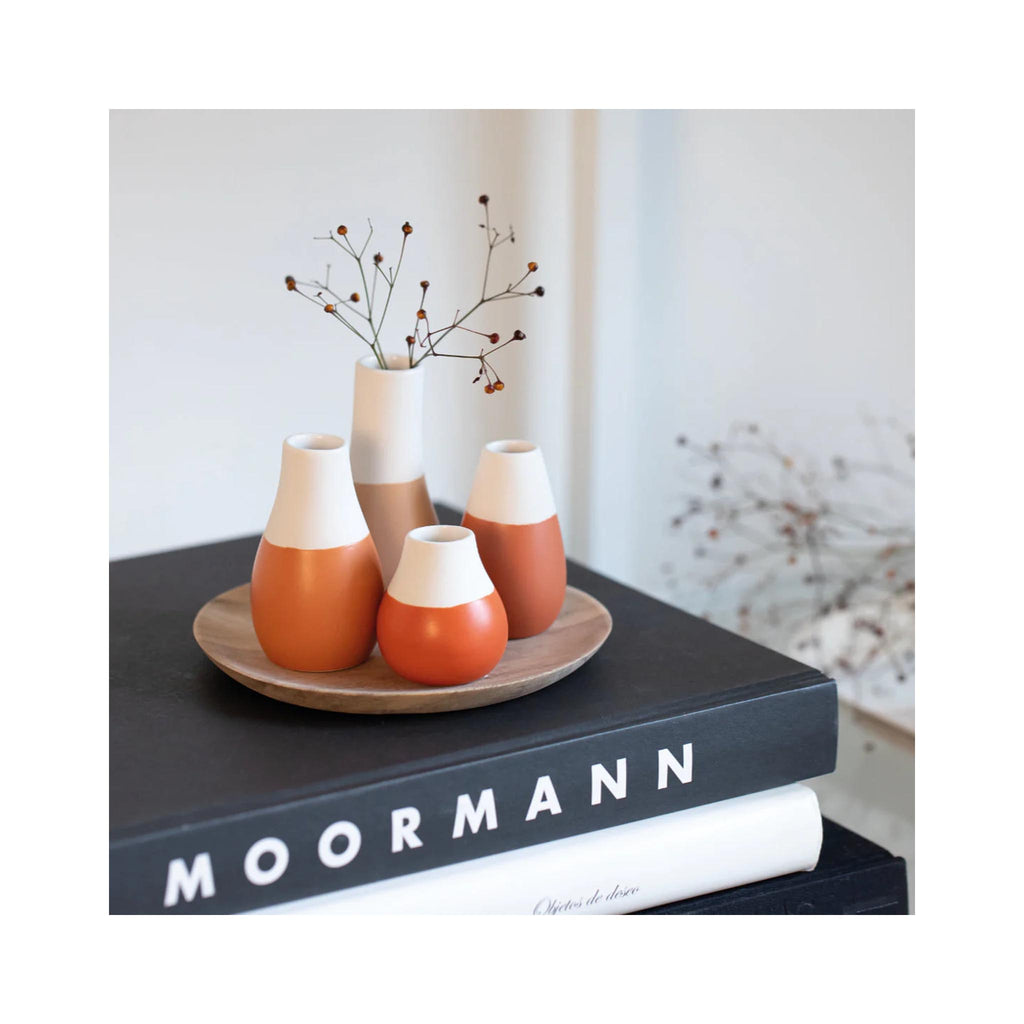 Two Tone Mini Bud Vases - Earth - in use