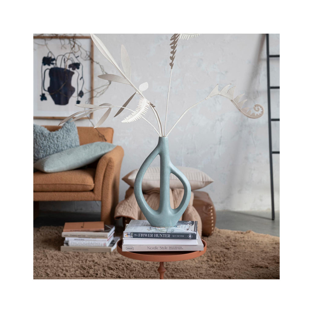 Sculptural Stoneware Vase in use
