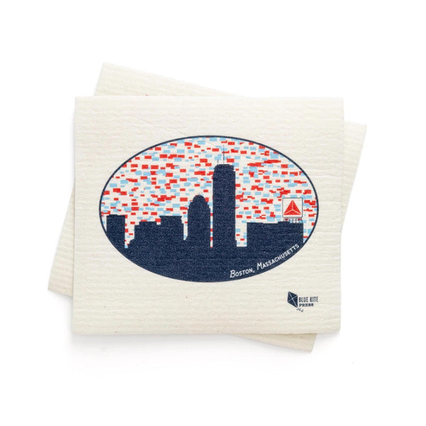 Boston Skyline Swedish Dishcloth