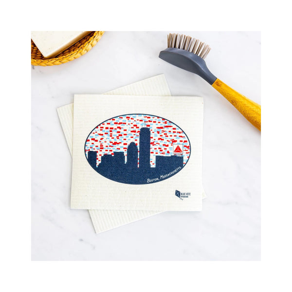 Boston Skyline Swedish Dishcloth