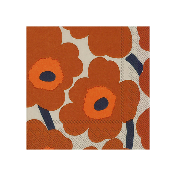 Marimekko Unikko Terracotta Beverage Napkins