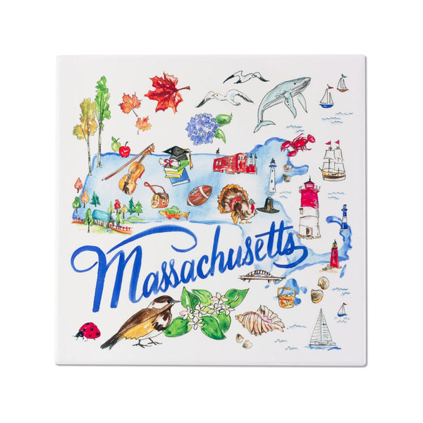 Massachusetts State Ceramic Trivet