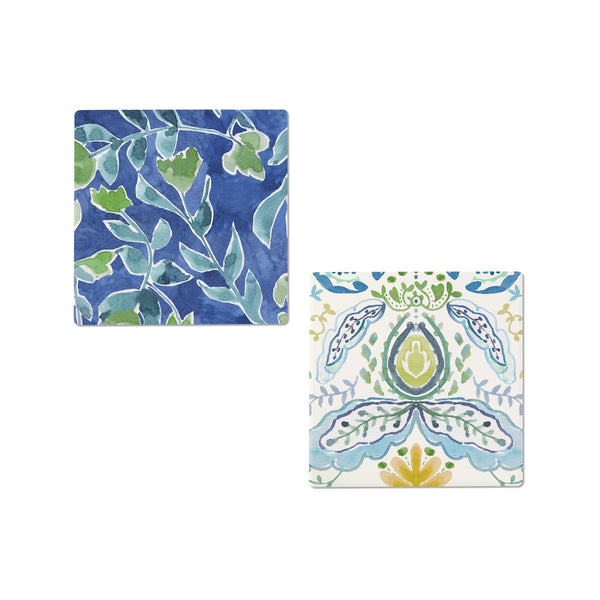 Azure & Ivy Ceramic Coasters