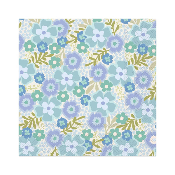 Beyond Blooms Beverage Napkins - Blue