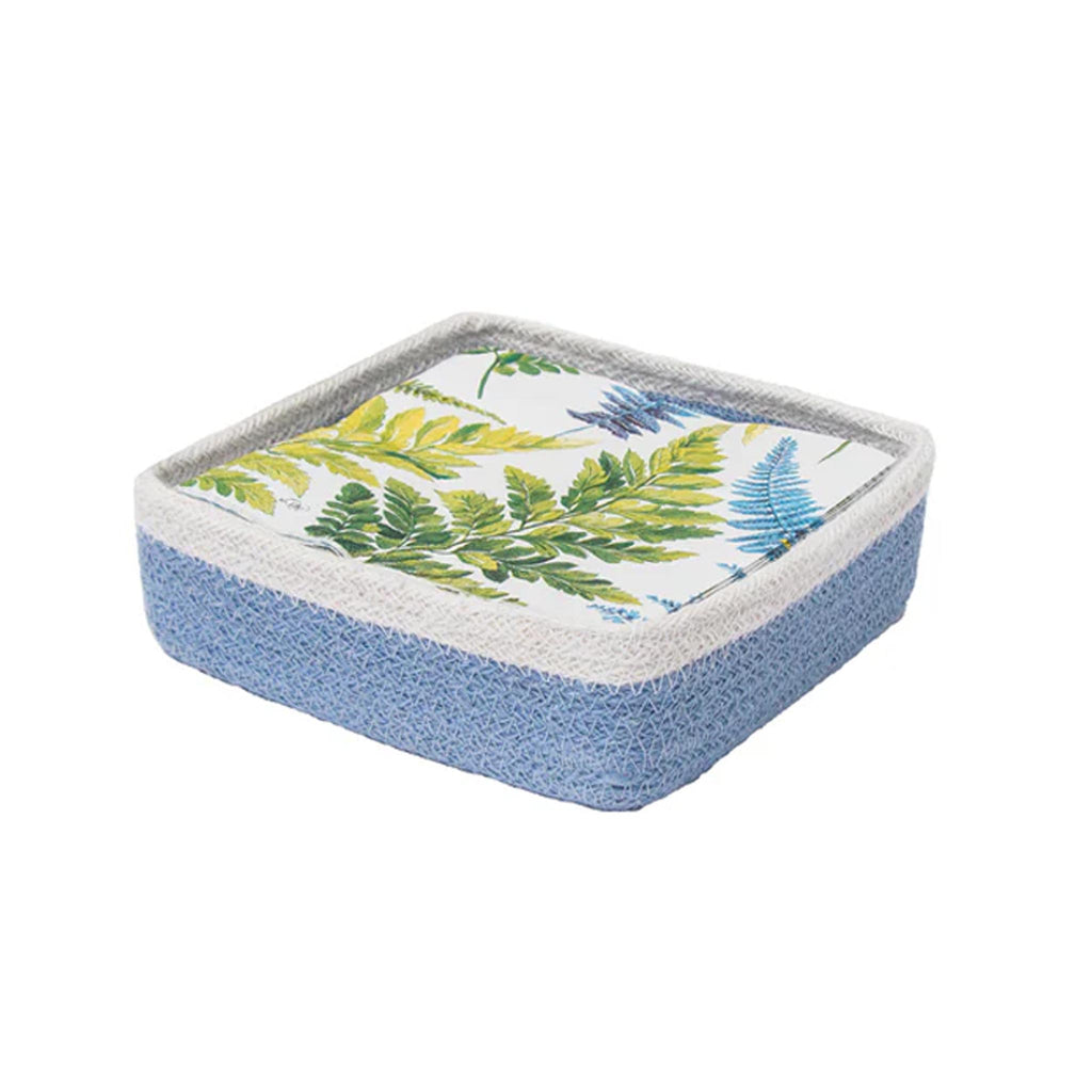 Jute Lunch Napkin Caddy - Sky Blue