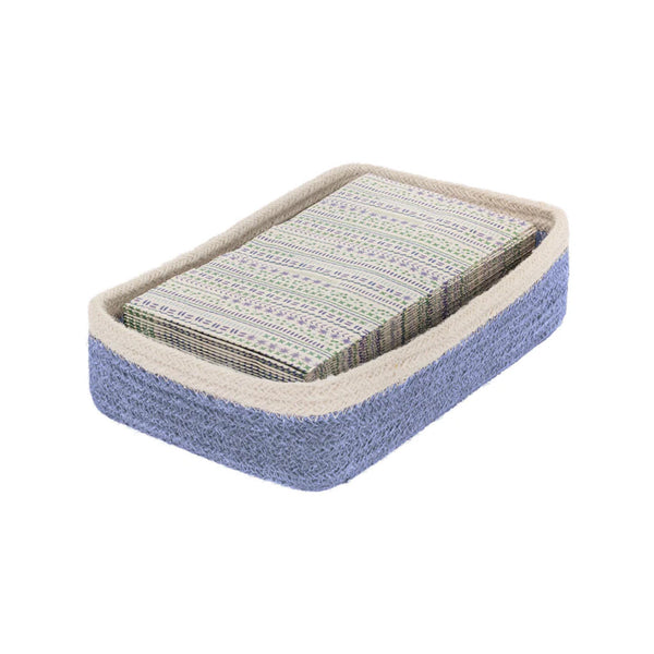Jute Guest Towel Napkin Caddy - Sky Blue