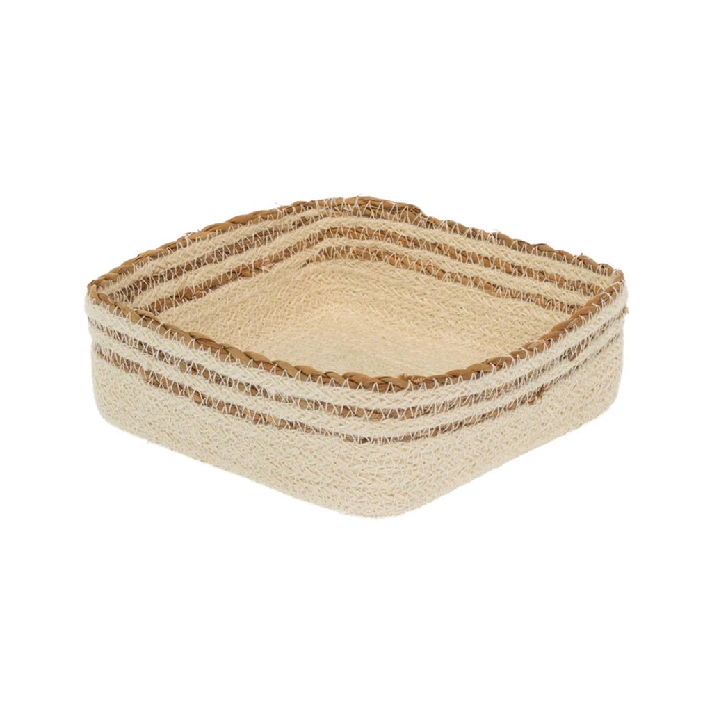 Seagrass Jute Cocktail Napkin Caddy - Cream