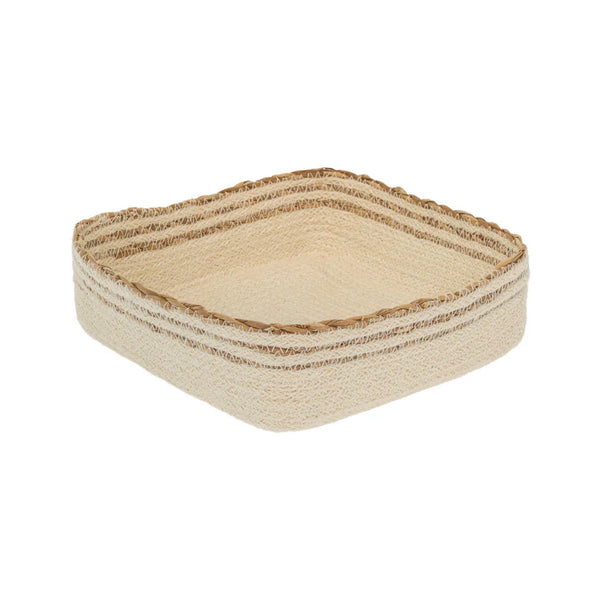 Seagrass Jute Lunch Napkin Caddy - Cream