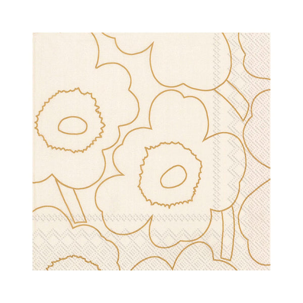 Marimekko Piirto Unikko Gold Beverage Napkins