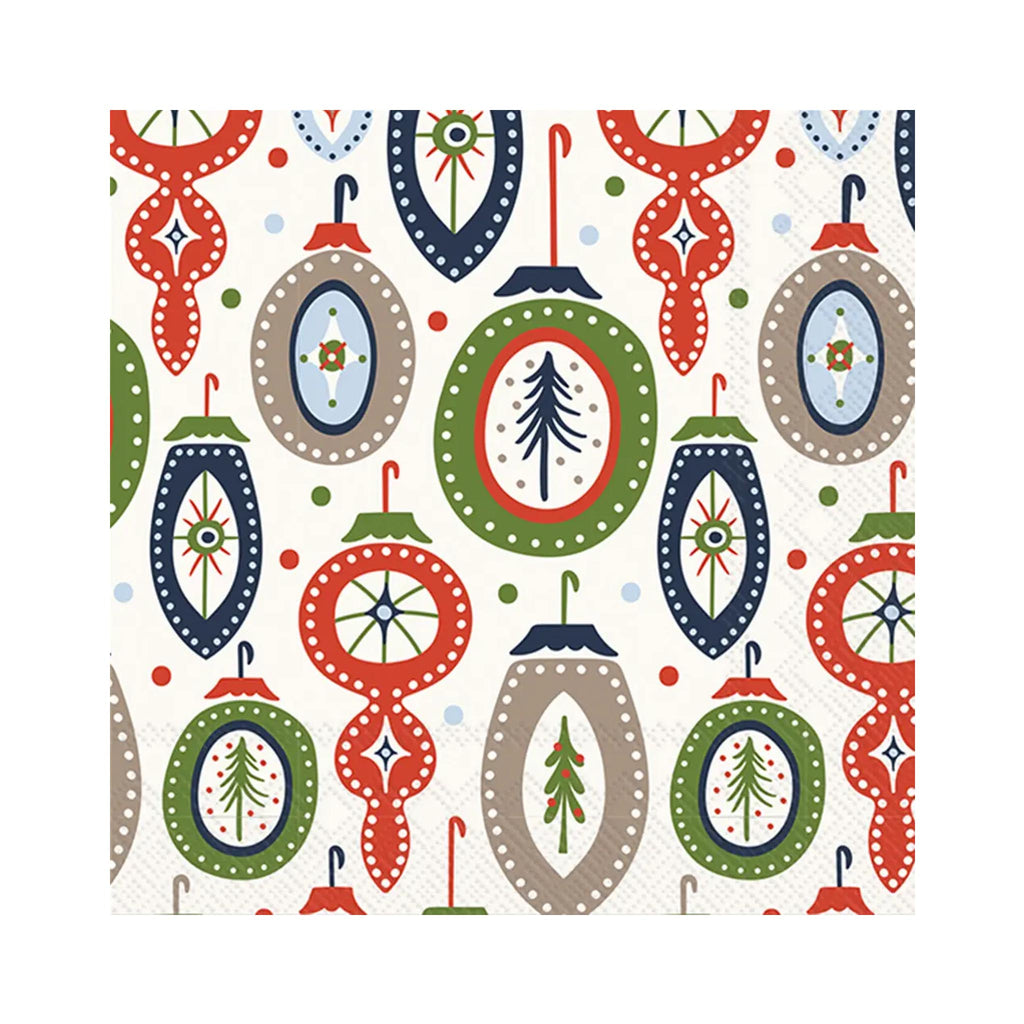  Trimming The Tree Christmas Beverage Napkins