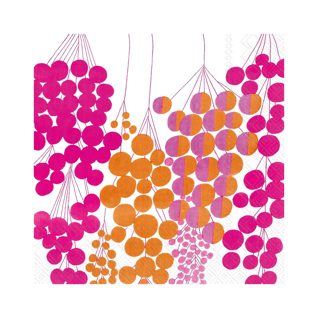 Tramino Pink Orange Beverage Napkins