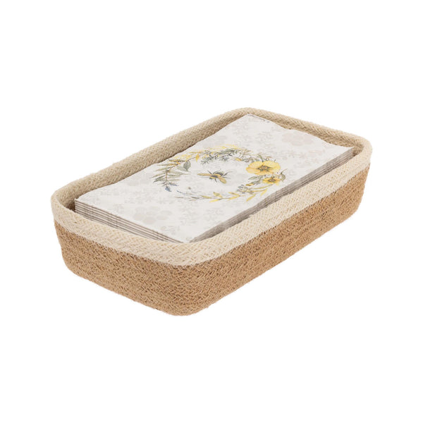 Jute Guest Towel Napkin Caddy - Natural - in use