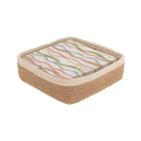 Jute Lunch Napkin Caddy - Natural - in use