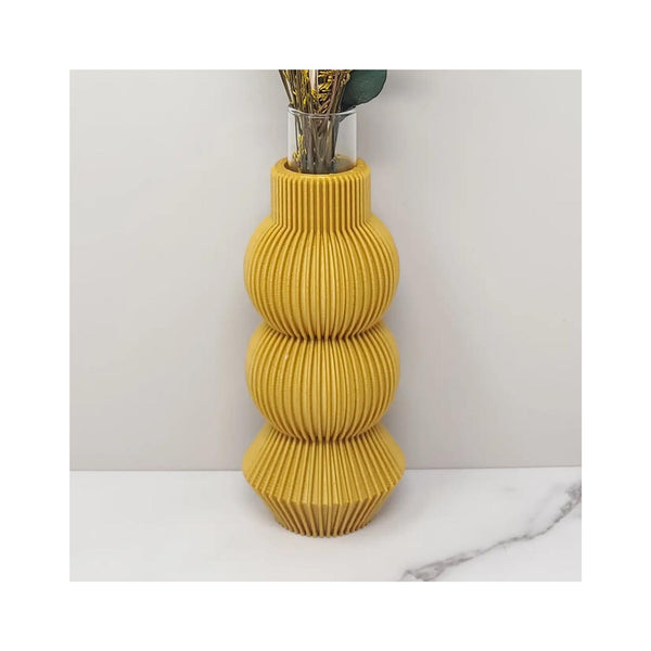 3D Printed Bud Vase - Gold - in use