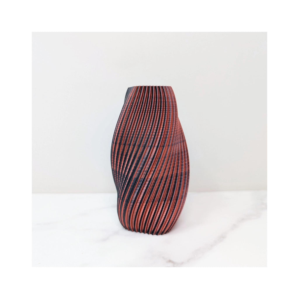 3D Printed Small Twist Vase - Dark Phoenix