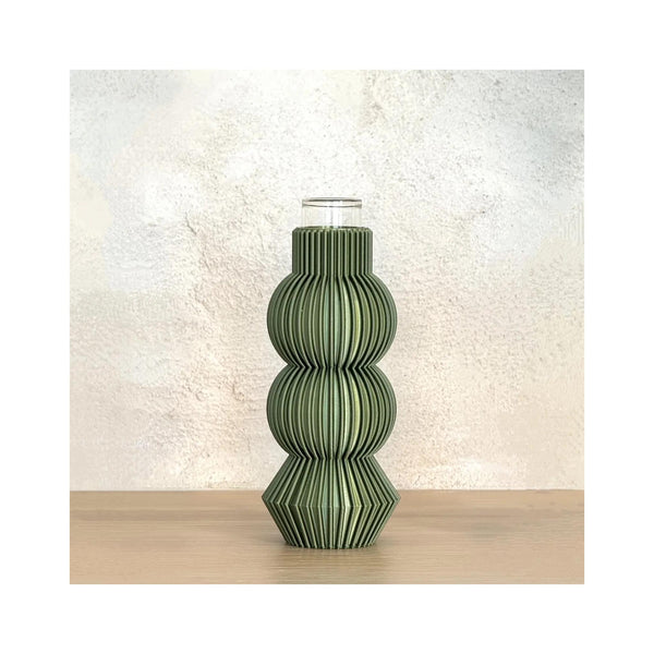 3D Printed Bud Vase - Olive Green