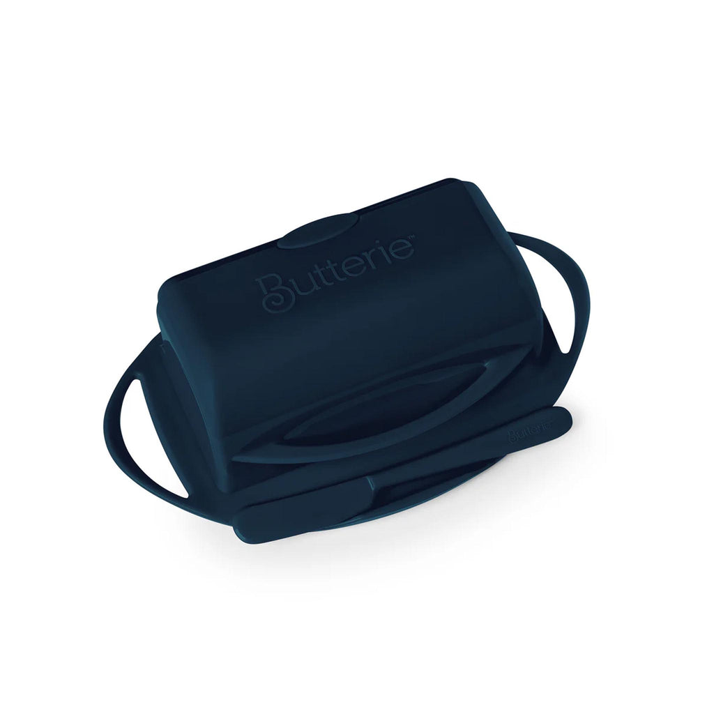 The Original Flip-Top Butter Dish - Navy closed