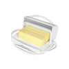 The Original Flip-Top Butter Dish - White with 2 butter sticks