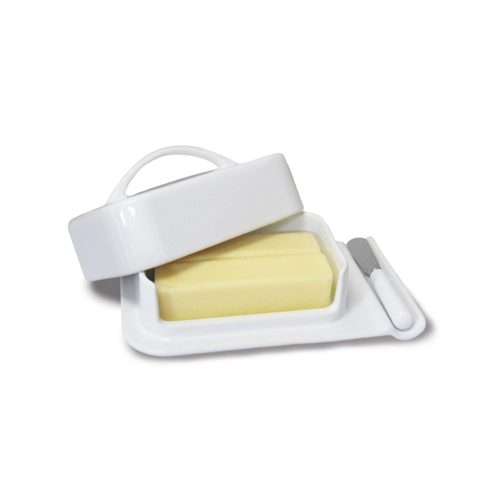 Porcelain Butterie Dish - White