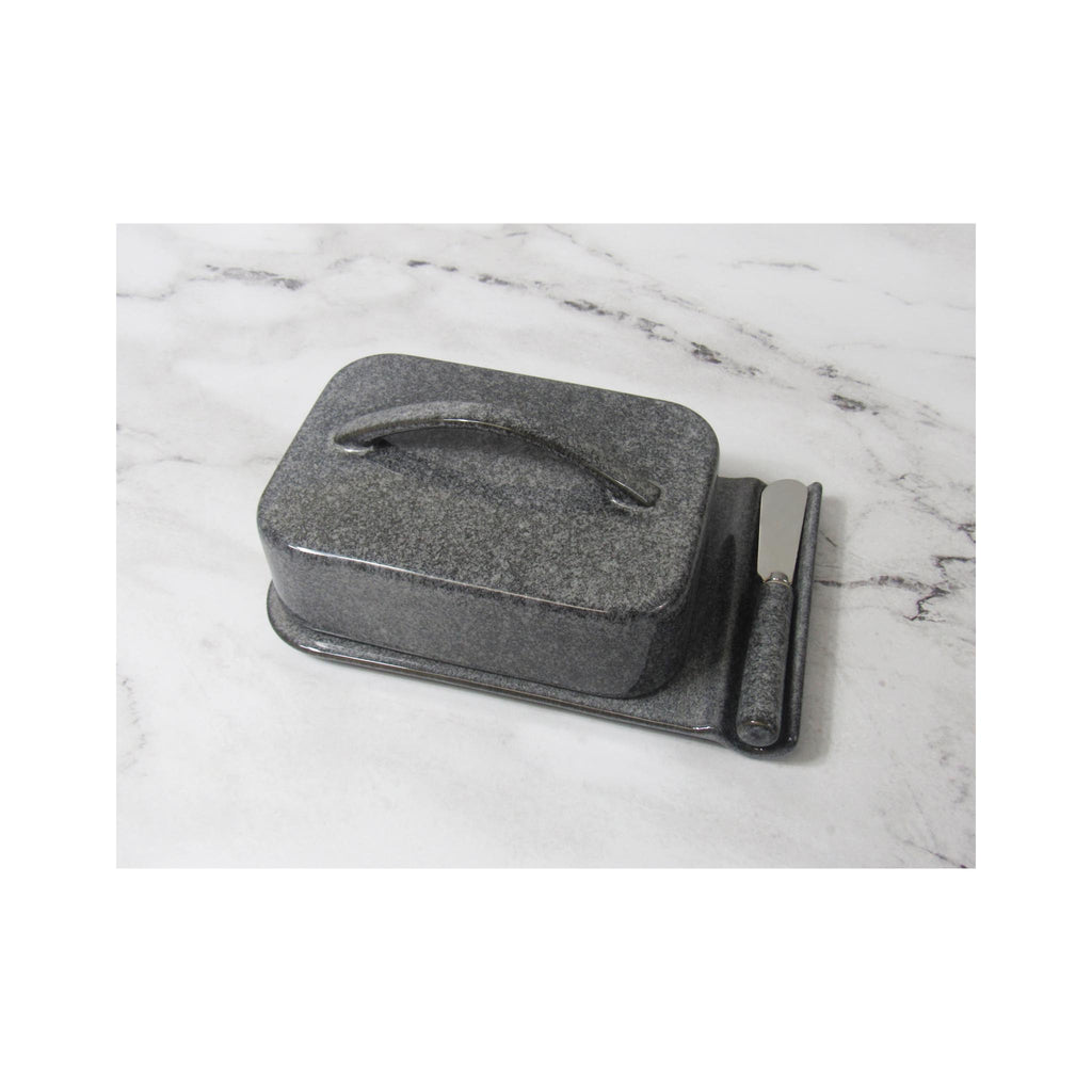 Porcelain Butterie Dish - Grey closed
