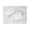 Porcelain Butterie Dish - White open