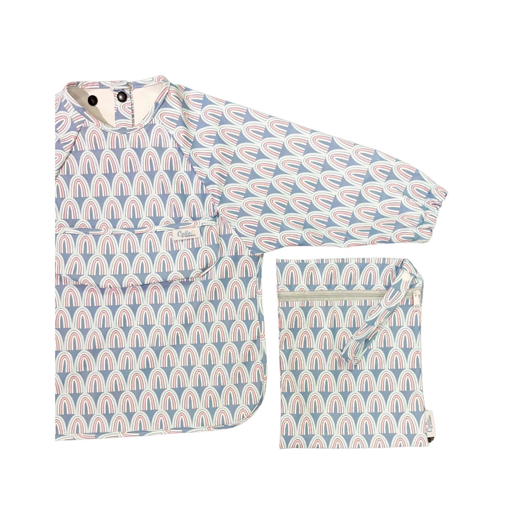 Grayson Long Sleeve Bibs - Rainbow Powder Blue