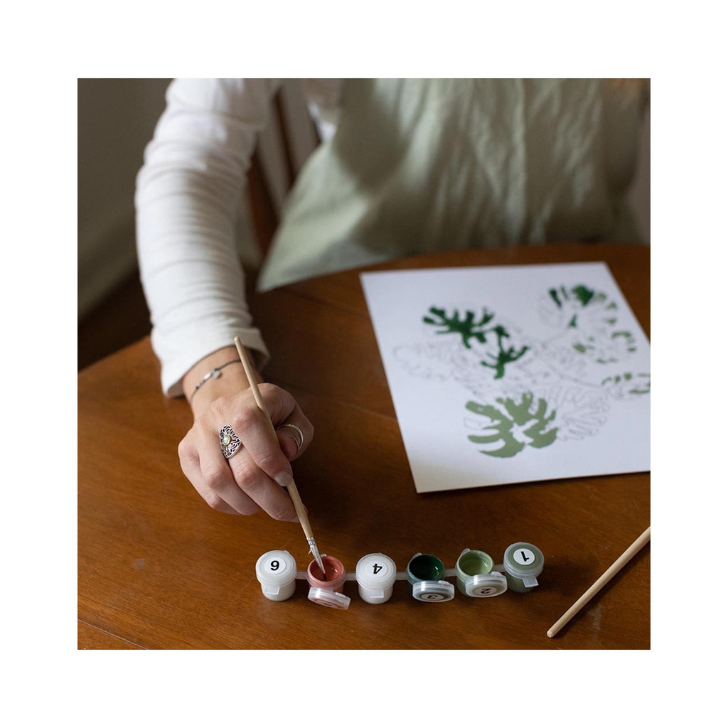 Field of Daisies Paint-By-Numbers Kit - in use