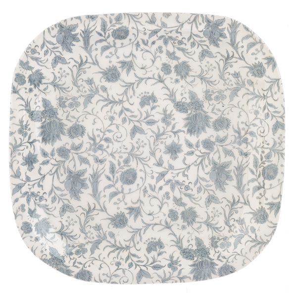 Vintage Floral Square Metal Trays - Medium