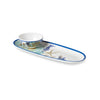 Blue Lagoon Melamine Dip Bowl & Oval Tray Set