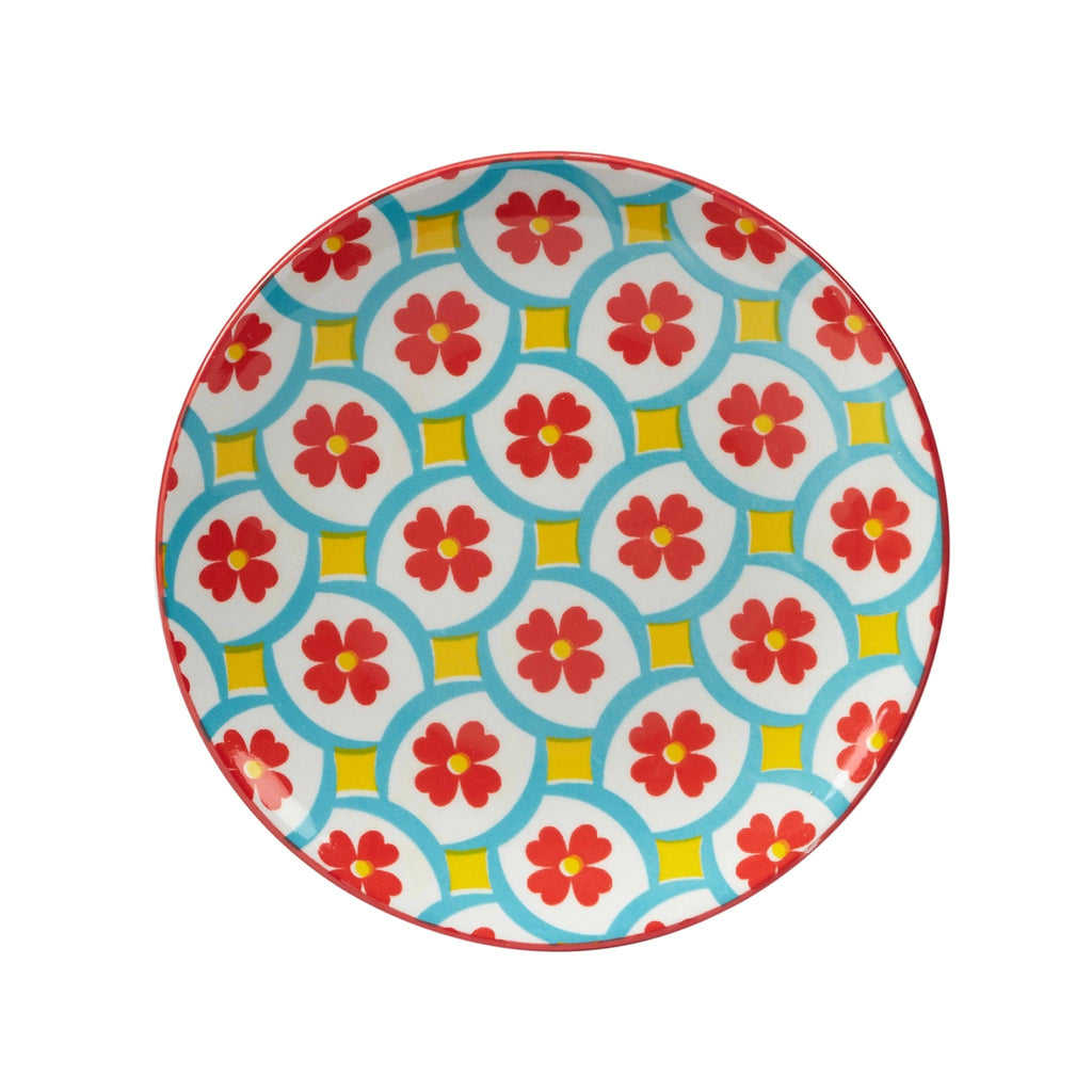 Damask Floral Appetizer Plates - Floral Tile