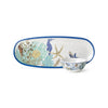 Blue Lagoon Melamine Dip Bowl & Oval Tray Set