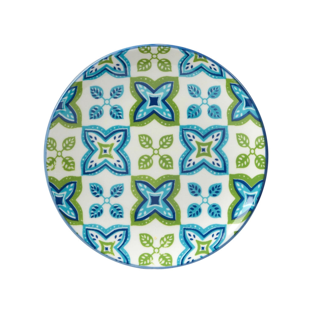 Damask Floral Appetizer Plates - Floral Quatrefoil