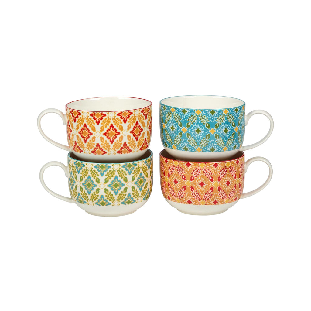 Damask Floral Jumbo Cups