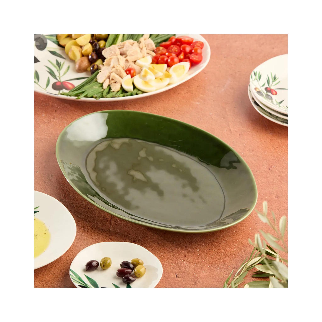 Verde Oval Platter - on table