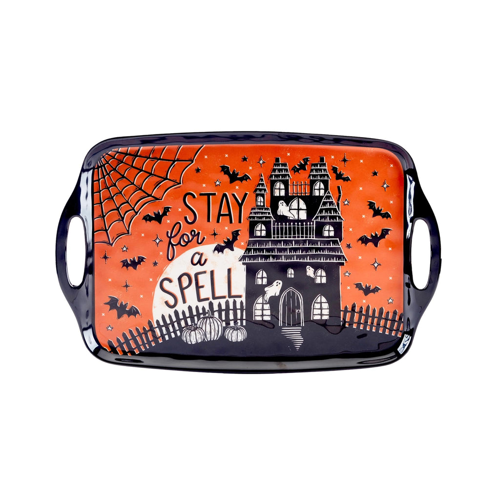 Stay for a Spell Melamine Rectangular Tray