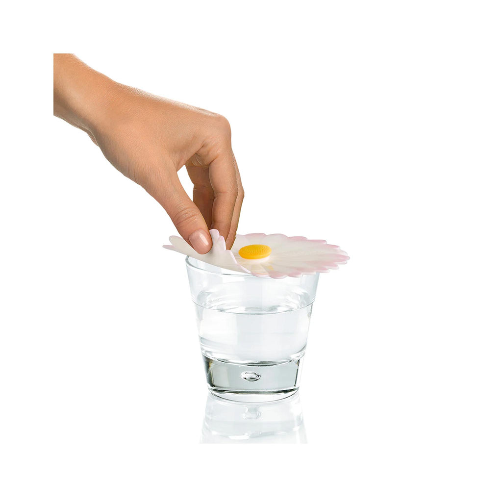Silicone Daisy Drink Covers Set of 2