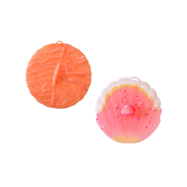 Silicone Summer Drink Covers Set of 2 - Coral & Shell