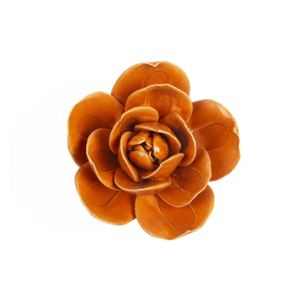 Ceramic Coral Flower - Orange Peony
