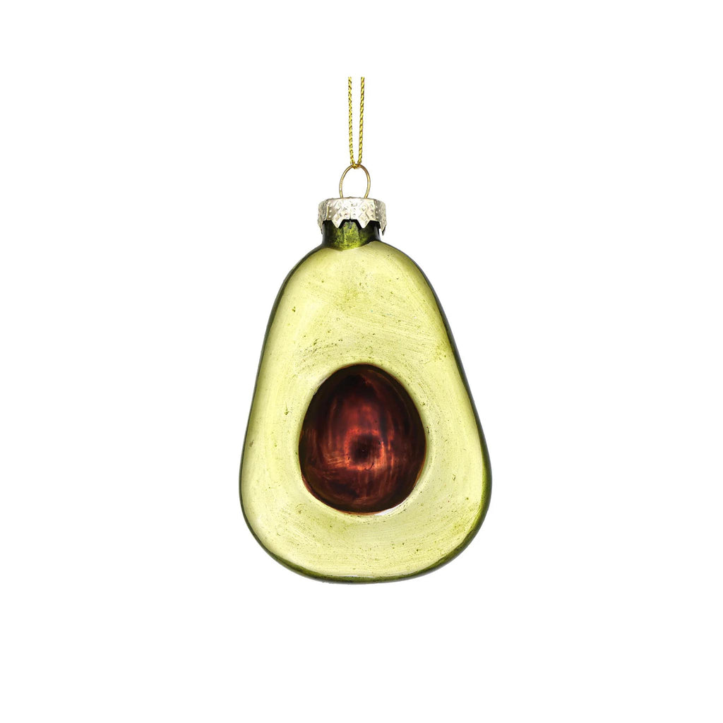 Avocado Glass Ornament